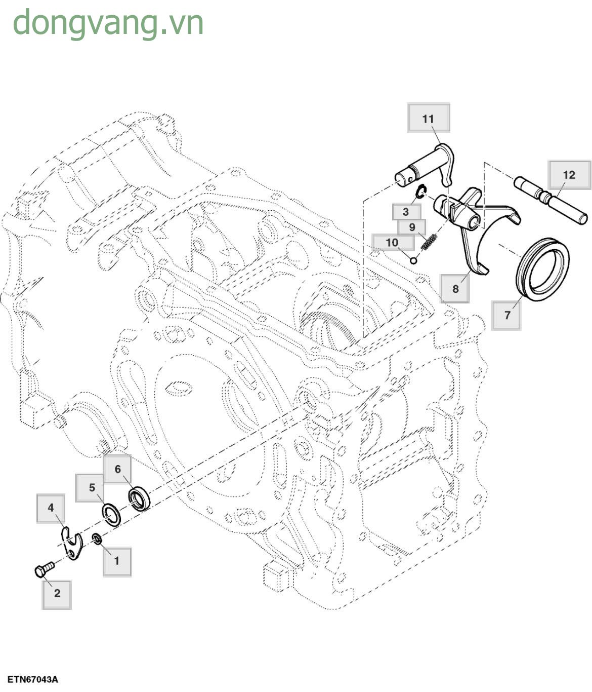 PTO Shifter Shaft Dual Clutch - ST512423